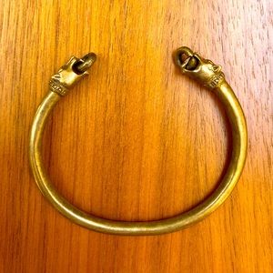 Lion Head Cuff Bracelet - Silver